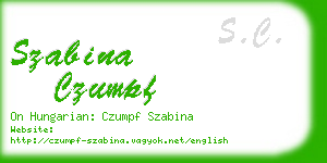 szabina czumpf business card